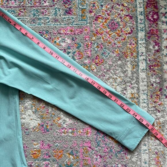 William Murray Teal Light Mint Long Sleeve Button Down Golf Shirt Men’s Size XL - Picture 6 of 8